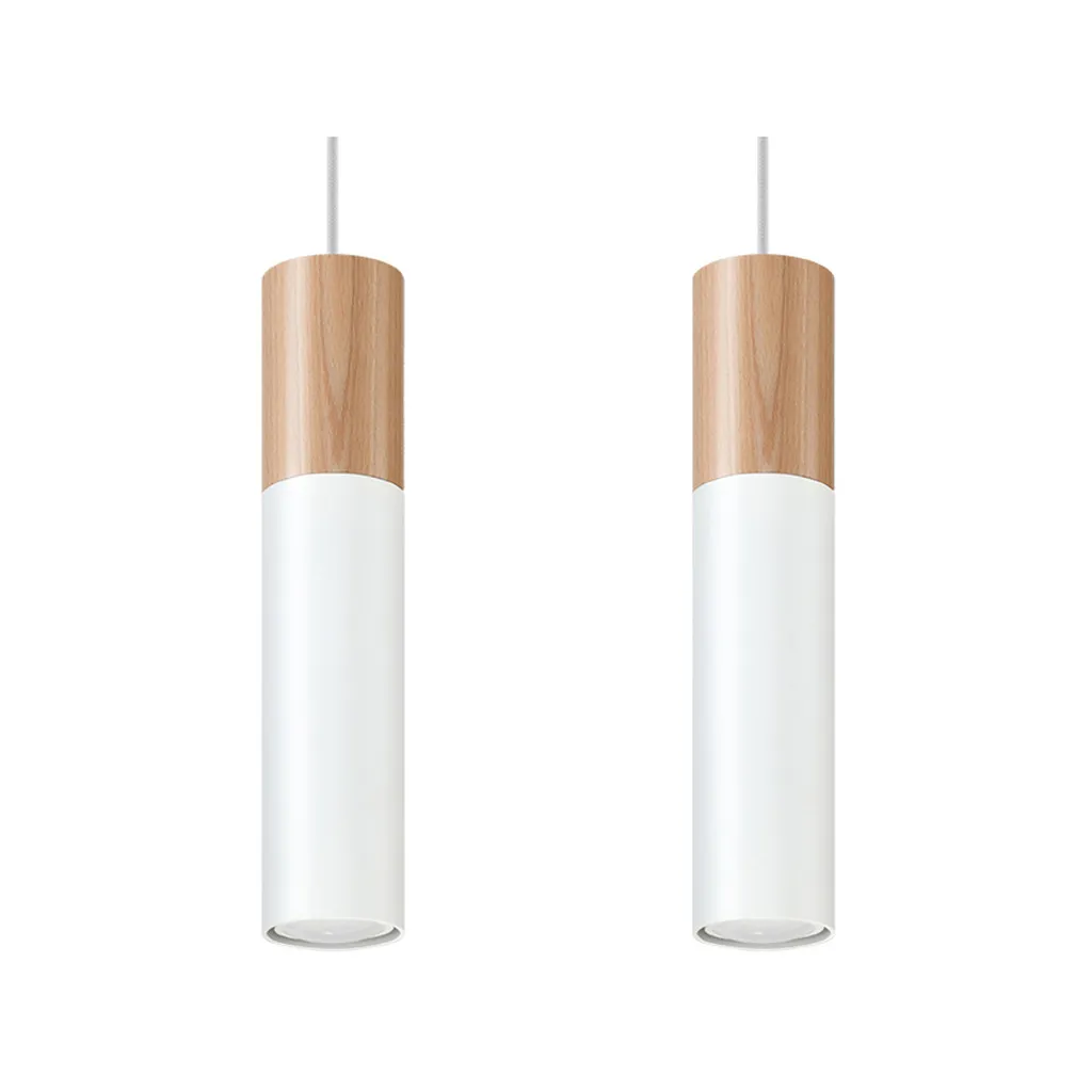 Sollux Lighting PABLO 2 Lampada Sospensione 2xGU10 Acciaio Bianco