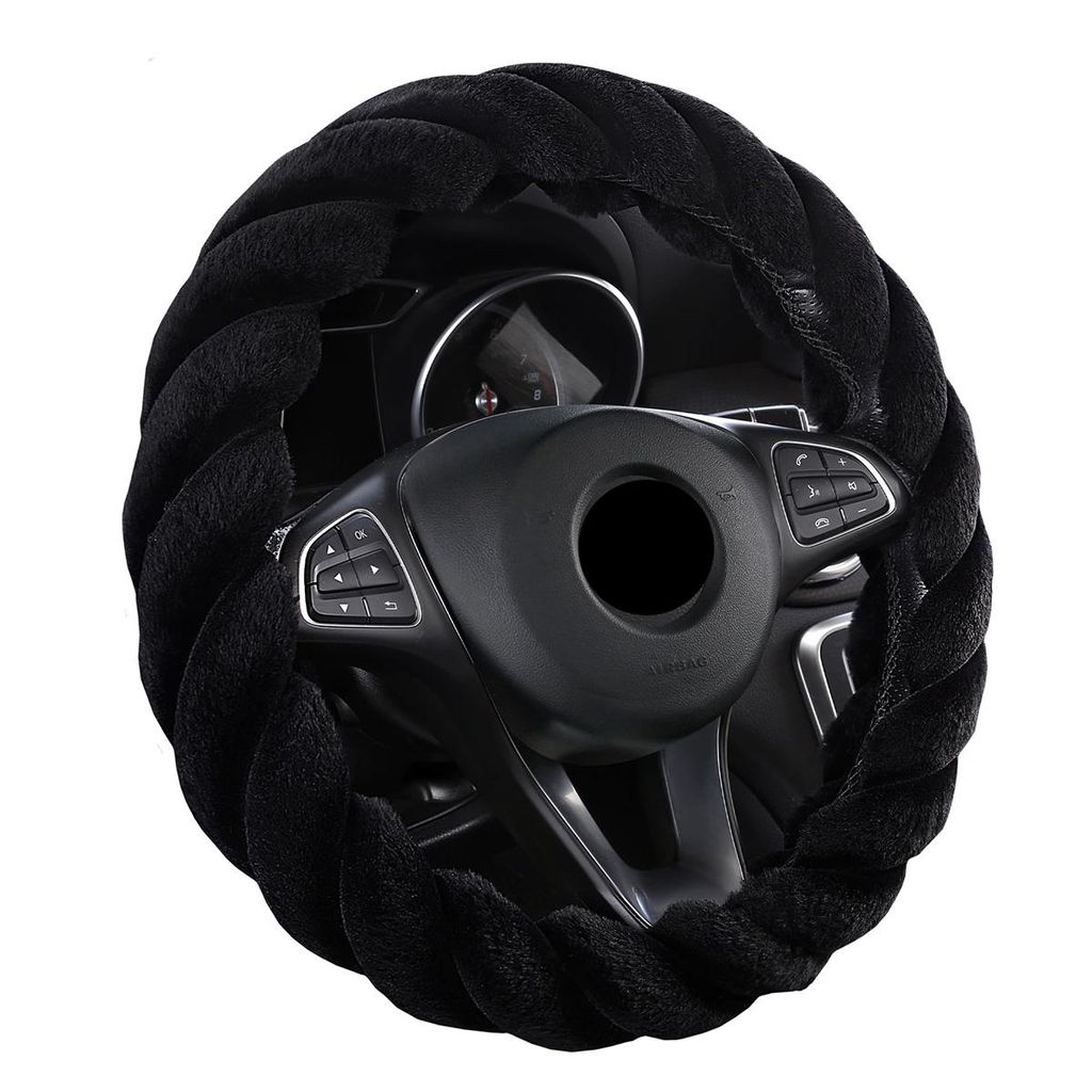 Flauschiger Autolenkradbezug für den Winter, Produktbild 