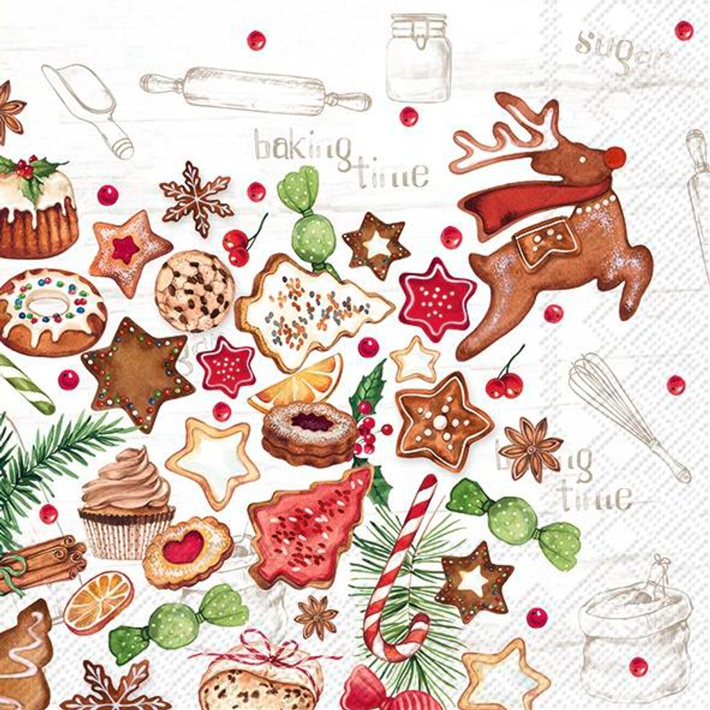 WONDERLAND TREATS cream Lunch-Servietten L 974560
