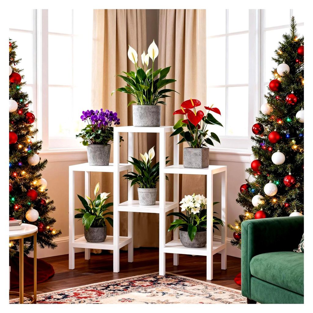 6-stufiger Blumenständer, Pflanzenregal, DIY Standregal, mehrstöckiges Blumenregal, stapelbar und erweiterbar für Innenräume, geeignet für Bal...