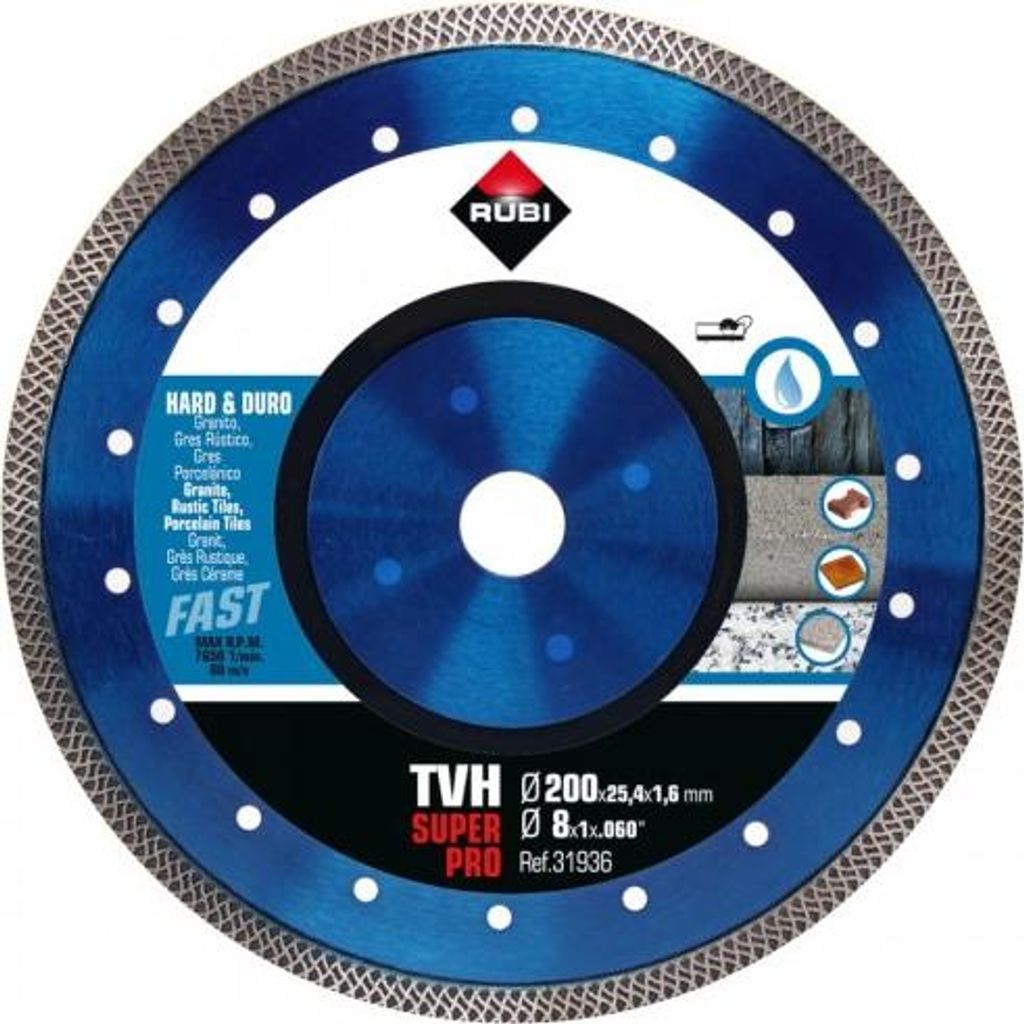 Rubi Diamond Disc Superpro 2O0/25,4Mm Tvh Wet Produktbild 