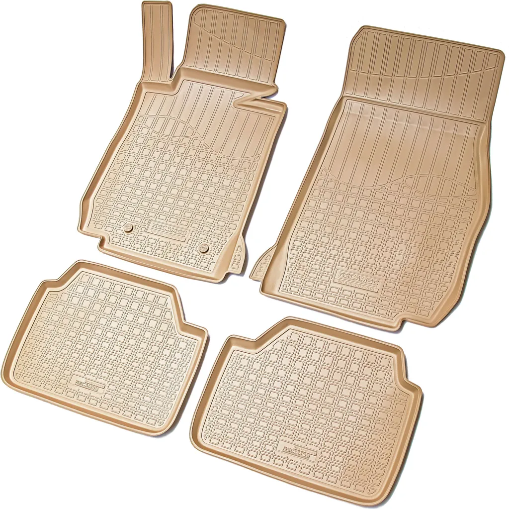 tappetini in gomma 3D per BMW Serie 1 | Tipo F20 F21 | Anno 2011-2019 | beige con bordo