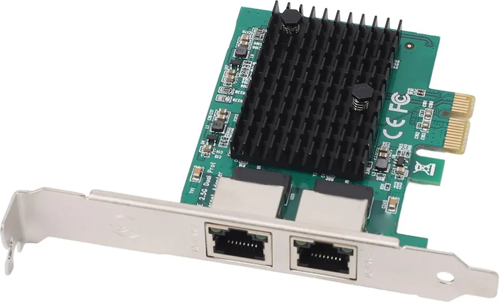 Adaptateur Réseau Ethernet 2.5G PCI Express Double Port RJ45 Haute Vitesse