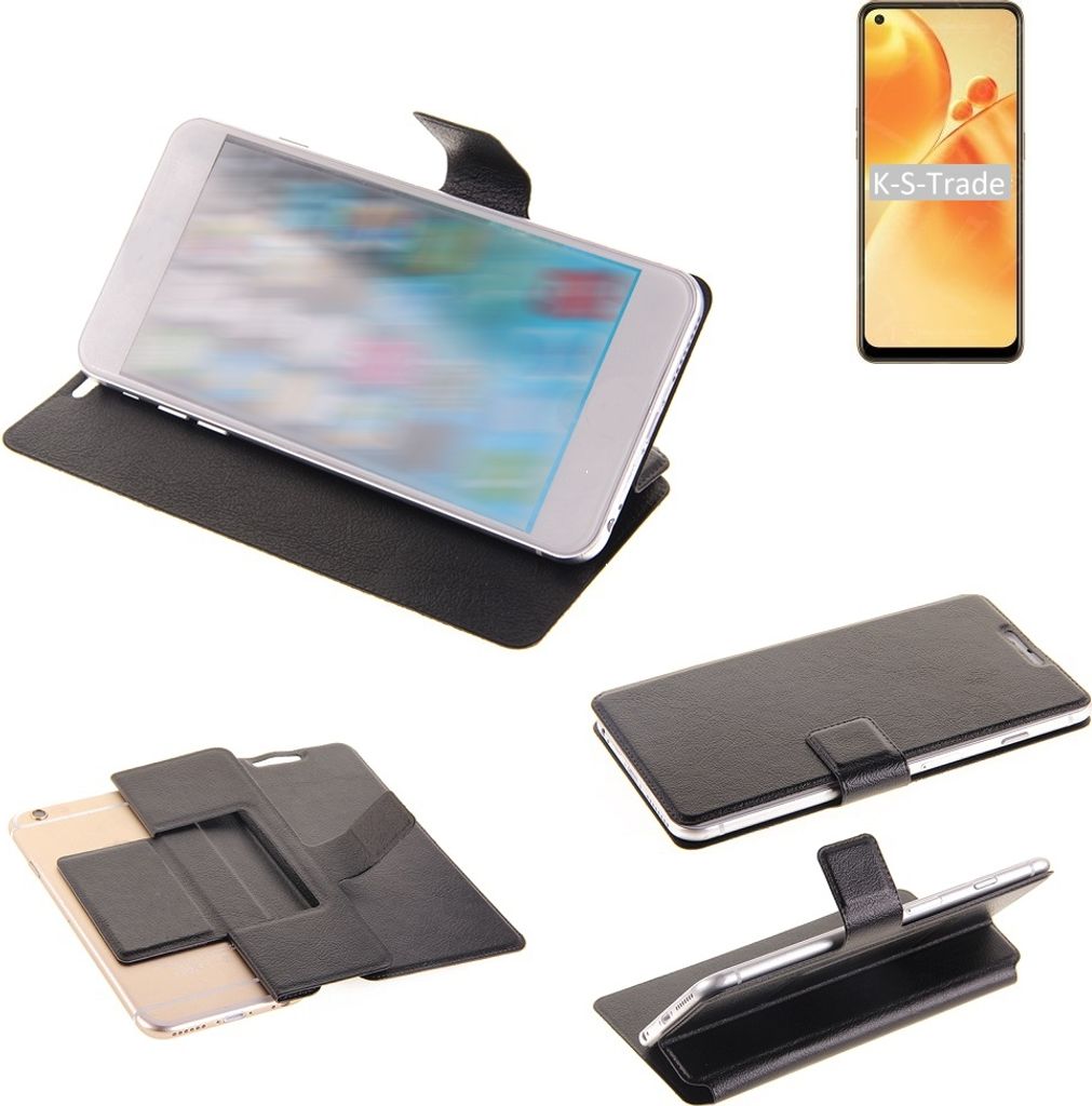 K-S-Trade Schutzhülle kompatibel mit Oppo F19s Schutzhülle Flip Cover Klapphülle Wallet Case Slim Handyhülle bookstyle schwarz