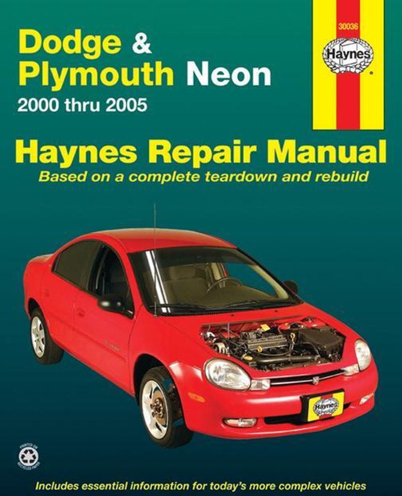 Dodge & Plymouth Neon (2000-2005) Haynes Repair Manual (USA)