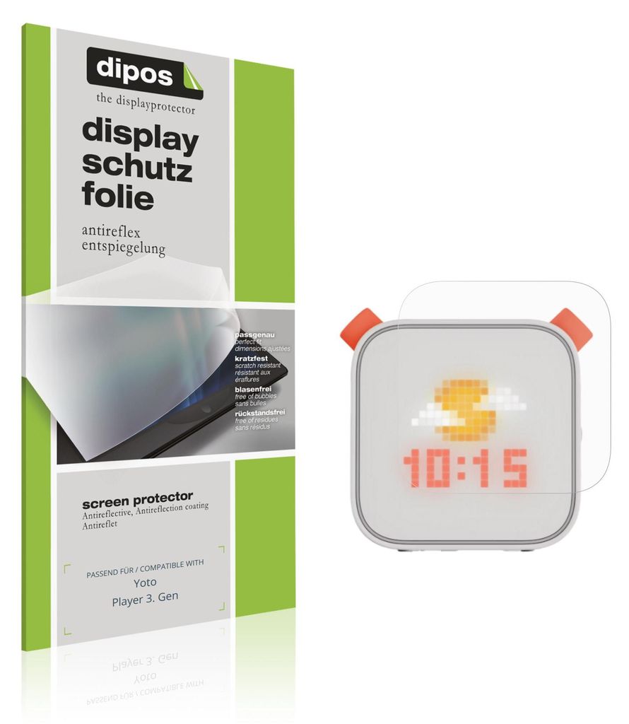 2x Schutzfolie für Yoto Player 3. Gen matt Displayschutzfolie Folie Display Schutz dipos