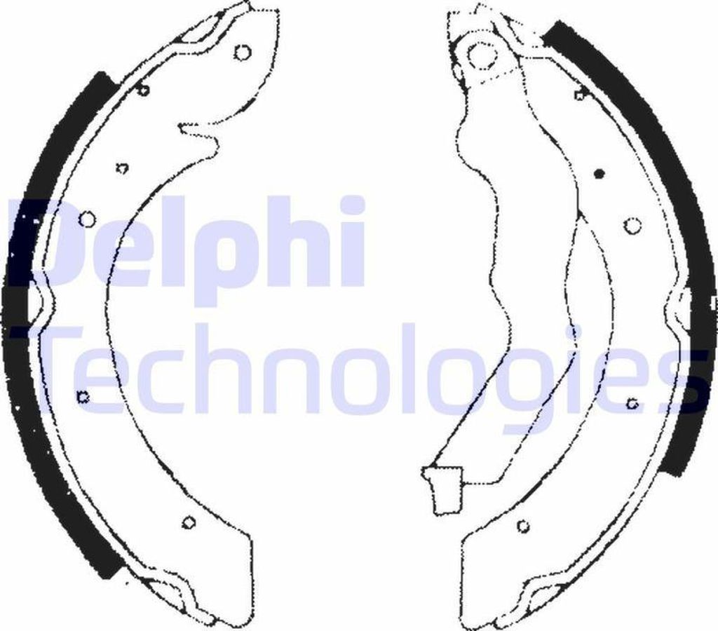 DELPHI Bremsbackensatz Trommelbremse Hinten für RENAULT Scénic I (JA0/1, FA0) 229mm LS1714