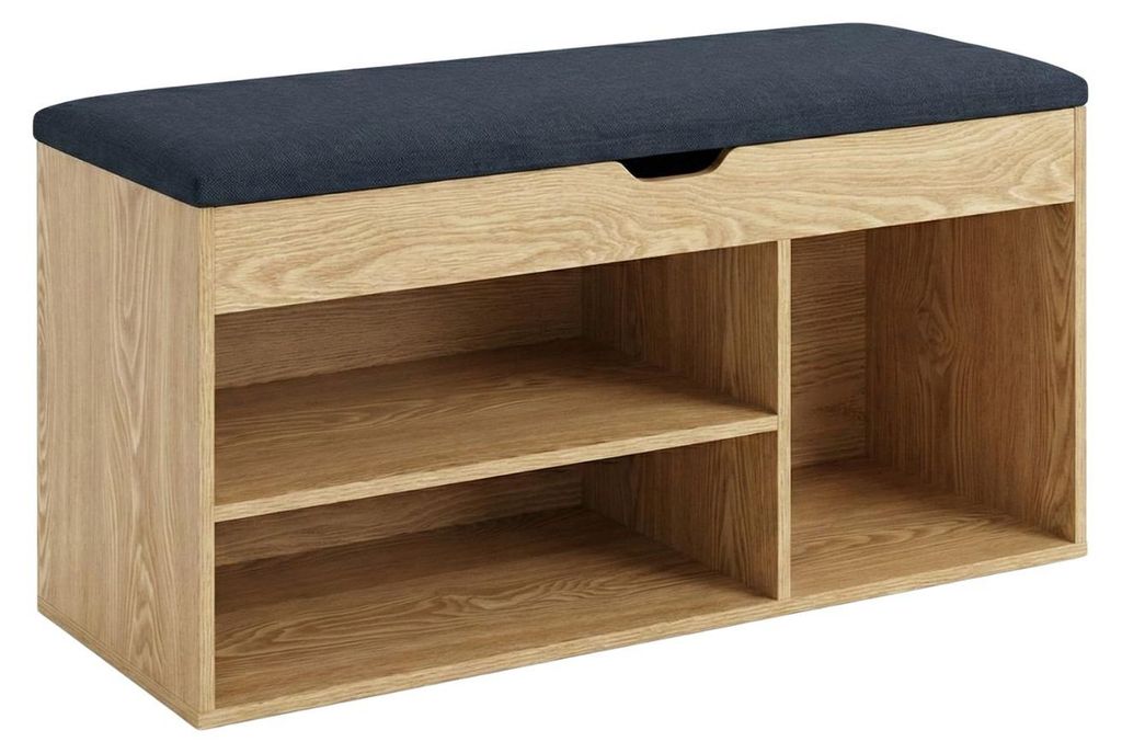TRIA skrinka na topánky s sedadlom, 80 x 43 x 30 cm – hnedá Obrázok produktu 