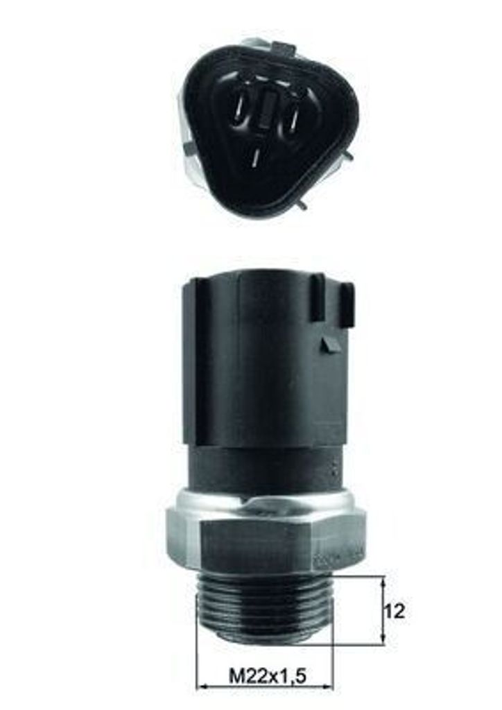MAHLE TSW 65 Temperaturschalter Kühlerlüfter Thermoschalter für VW Golf IV Schrägheck (1J1) GOLF VI (5K1) Golf V Schrägheck (1K1) POLO (9N) TO...