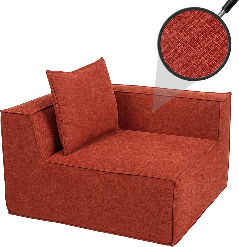 Angolo Divano HWC-O54 Terracotta 63x97x97cm | Tessuto 300g/m²