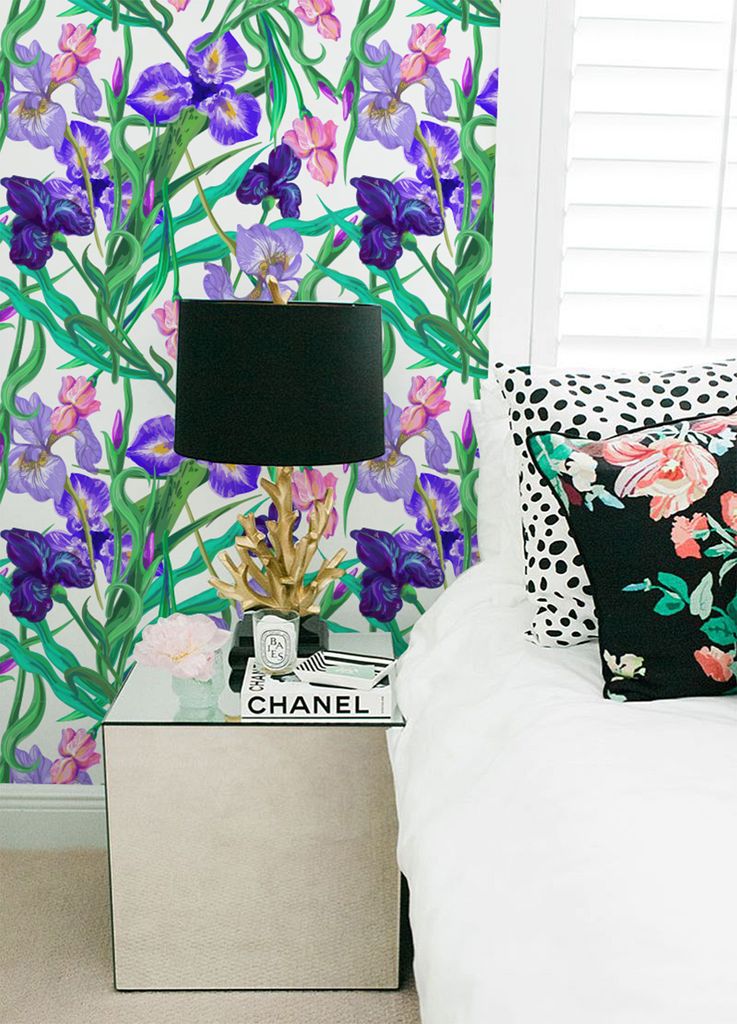 Coloray Fototapete 250x104 cm Vlies-Fototapete - Blumen Iris floral.