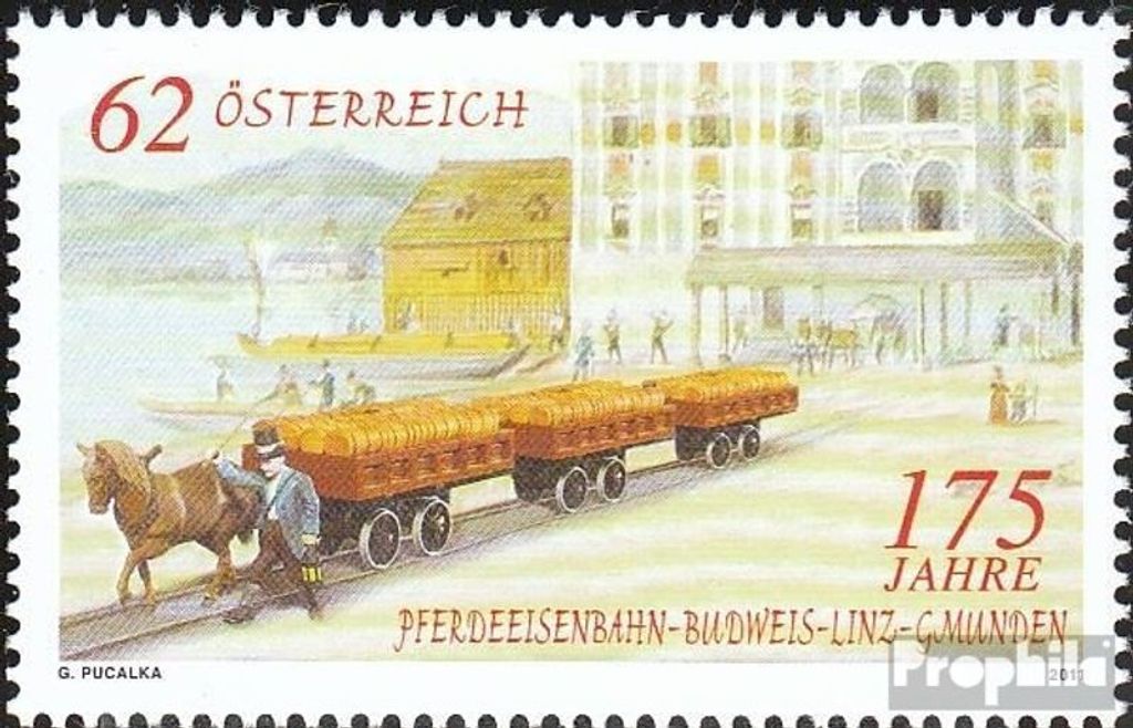 Briefmarken Österreich 2011 Mi 2922 (kompl.Ausg.) postfrisch Pferdeeisenbahn