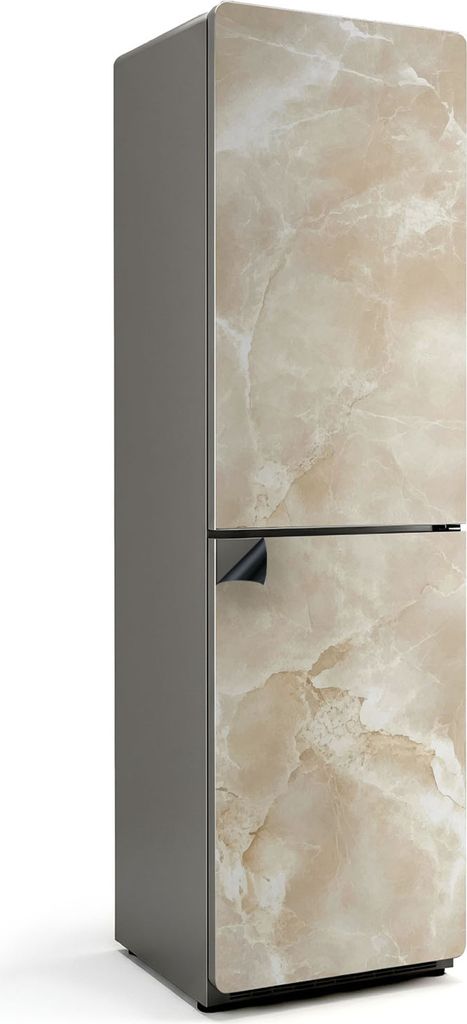 Natürliches Marmormuster – Magnetische Kühlschrank Abdeckung – Dekorfolie magnetisch Küche – Kühlschrank Magnet Deko – selbstklebende M...