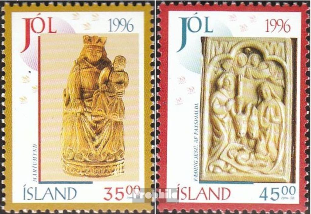Briefmarken Island 1996 Mi 860-861 (kompl.Ausg.) postfrisch Weihnachten