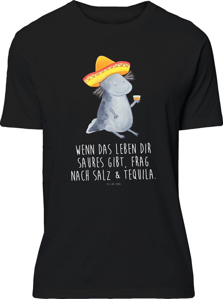 Mr. & Mrs. Panda S T-Shirt Axolotl Tequila - Schwarz - Geschenk, Zitrone, Tshirt, Party, Urlaub, Spruch, Shirt, Statementshirt, Motivationsspruch, ...