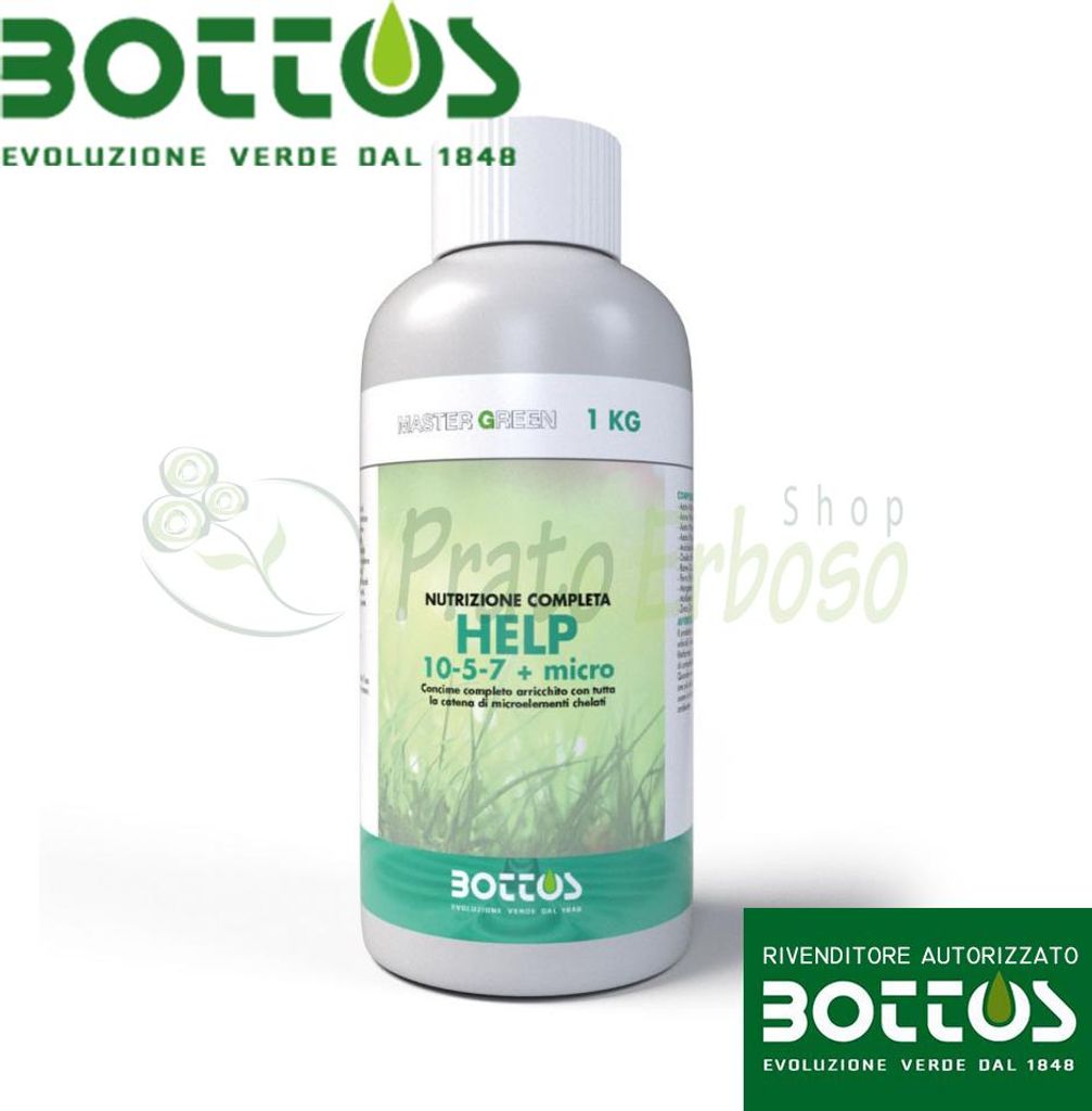 Bottos Help 10-5-7 + micro - Concime liquido per prato da 1 Immagine del prodotto 