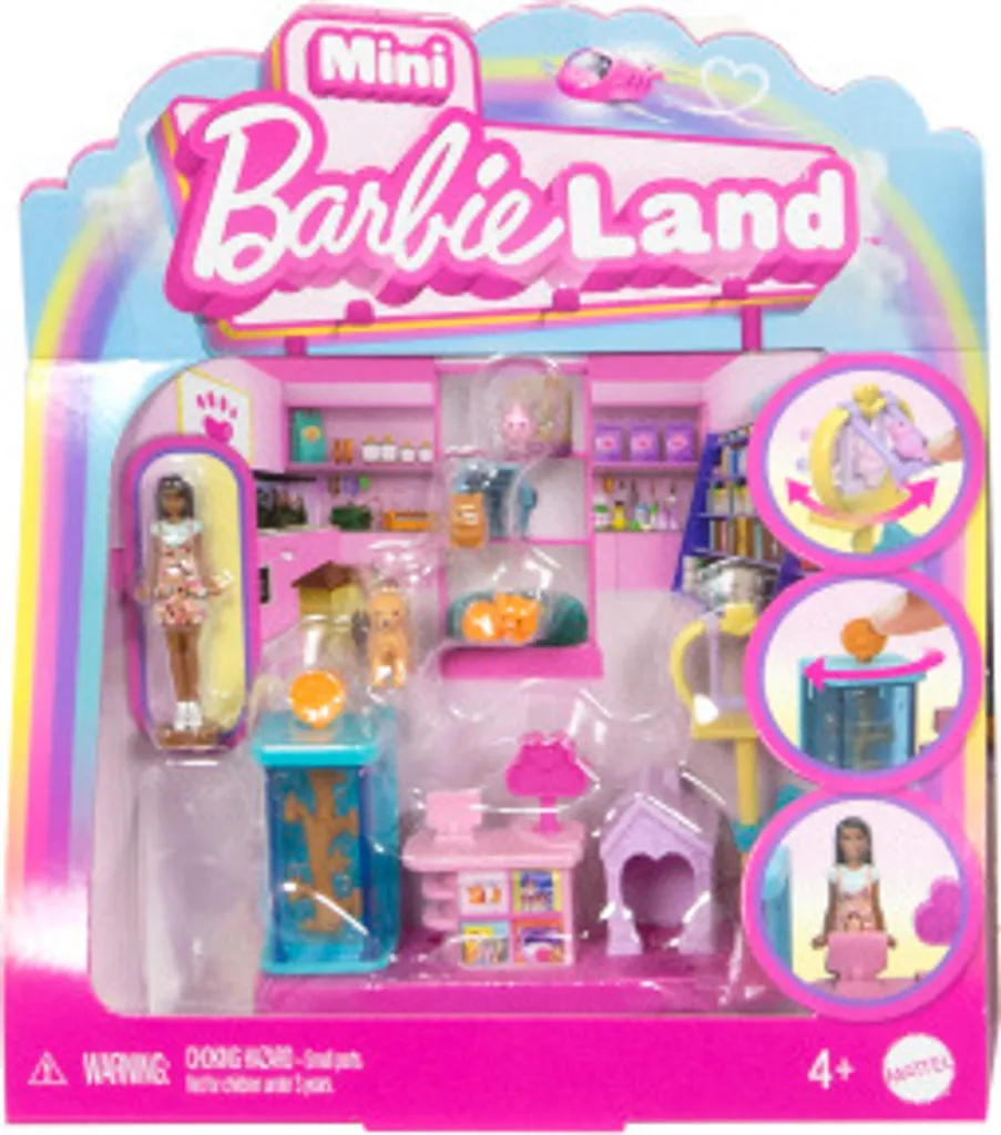 Barbie Mini Barbieland Pet Shop JCR30 : Idéal pour Voyager et Jouer