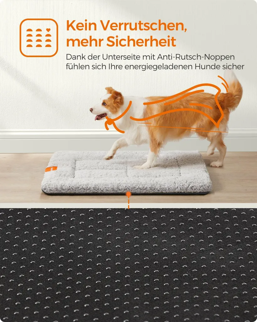 Couverture pour chien 90 x 65 cm lavable en machine de taille M grise