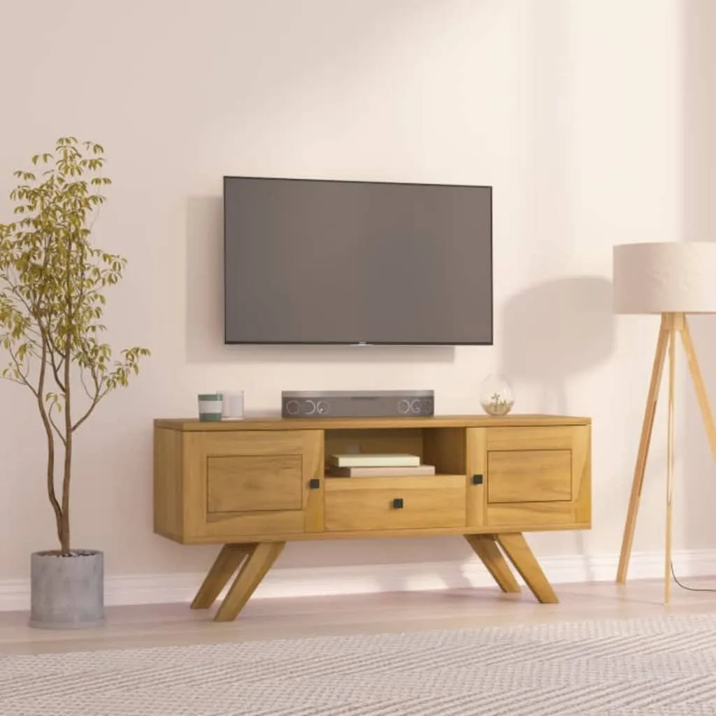 Meuble TV en teck massif vidaXL table basse robuste et durable