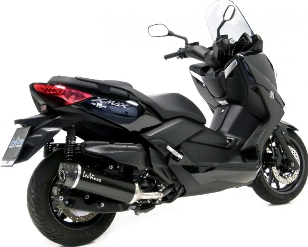 Échappement Sport Yamaha X-Max 400 LeoVince Nero Homologué en Inox Noir