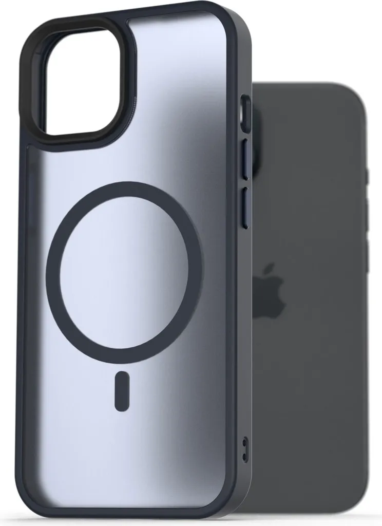 AlzaGuard Matte Case iPhone 15 Bleu Marine - Coque Compatible MagSafe