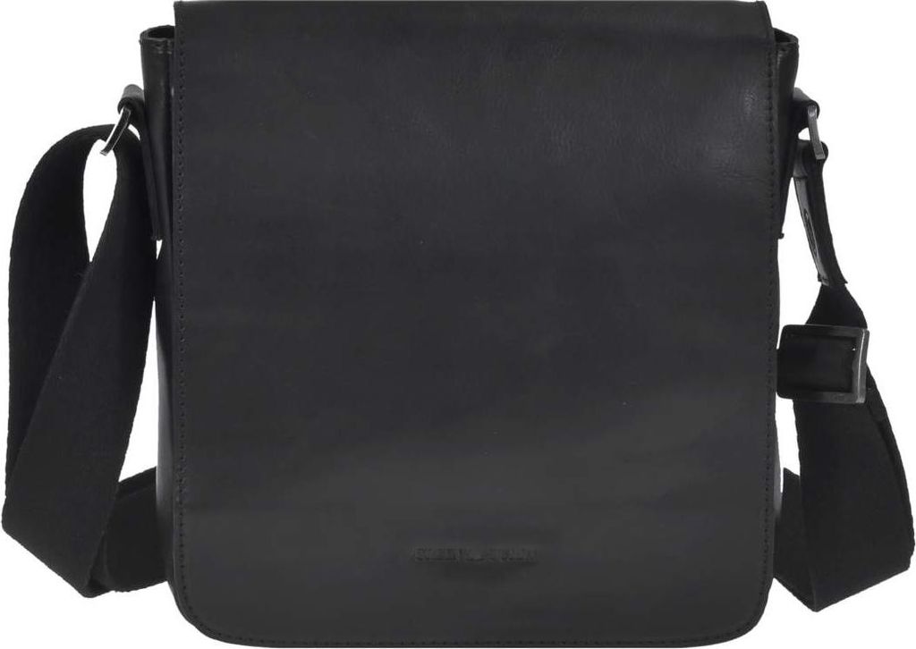 Greenburry Pure Black Umhängetasche Leder schwarz 1102-20
