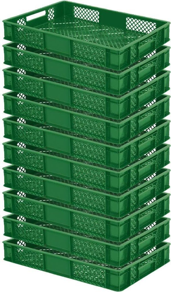 10x Eurobehälter/Stapelkorb, lebensmittelecht, LxBxH 600 x Produktbild 