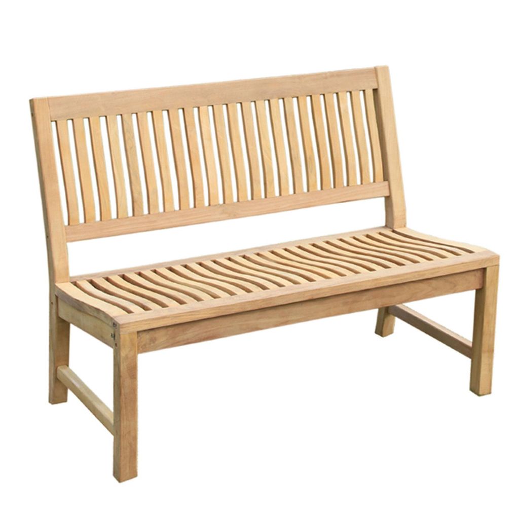 Stabile Gartenbank Kingsbury in Premium Teak ohne Armlehne Produktbild 