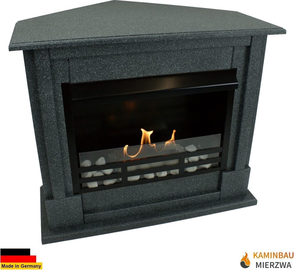 Gelkamin Ethanolkamin Kaminofen Eckkamin Rafael Deluxe Royal - Granit Dunkel