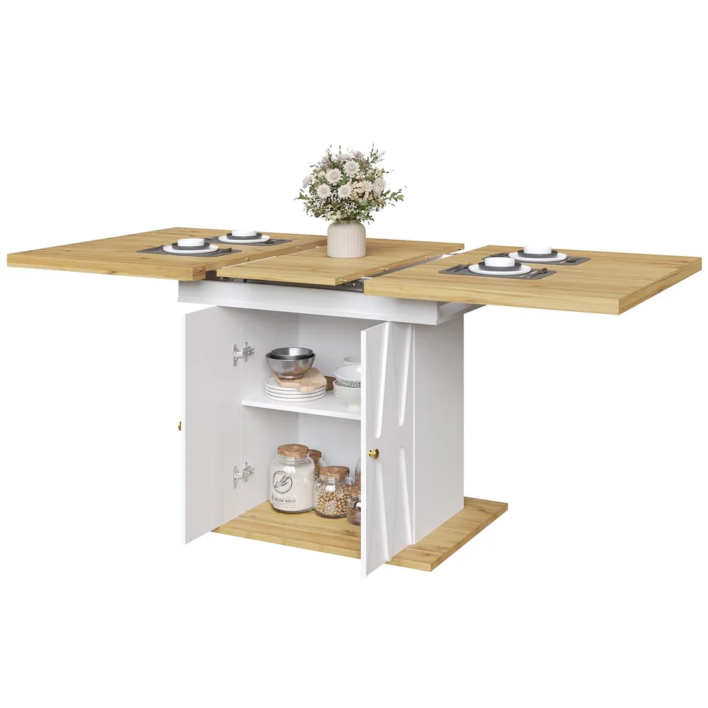 Table de salon modulable 110 à 140 cm idéale pour petits appartements - 12