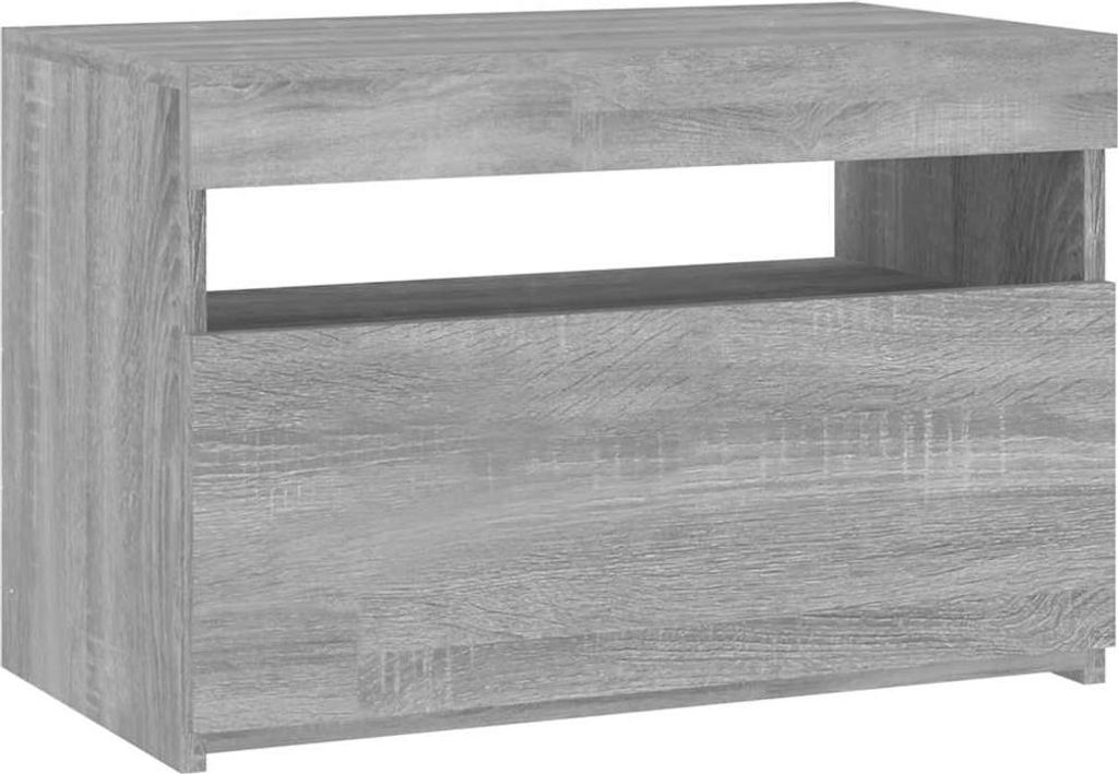 vidaXL TV-Schrank mit LED-Leuchten Grau Sonoma 60x35x40 cm