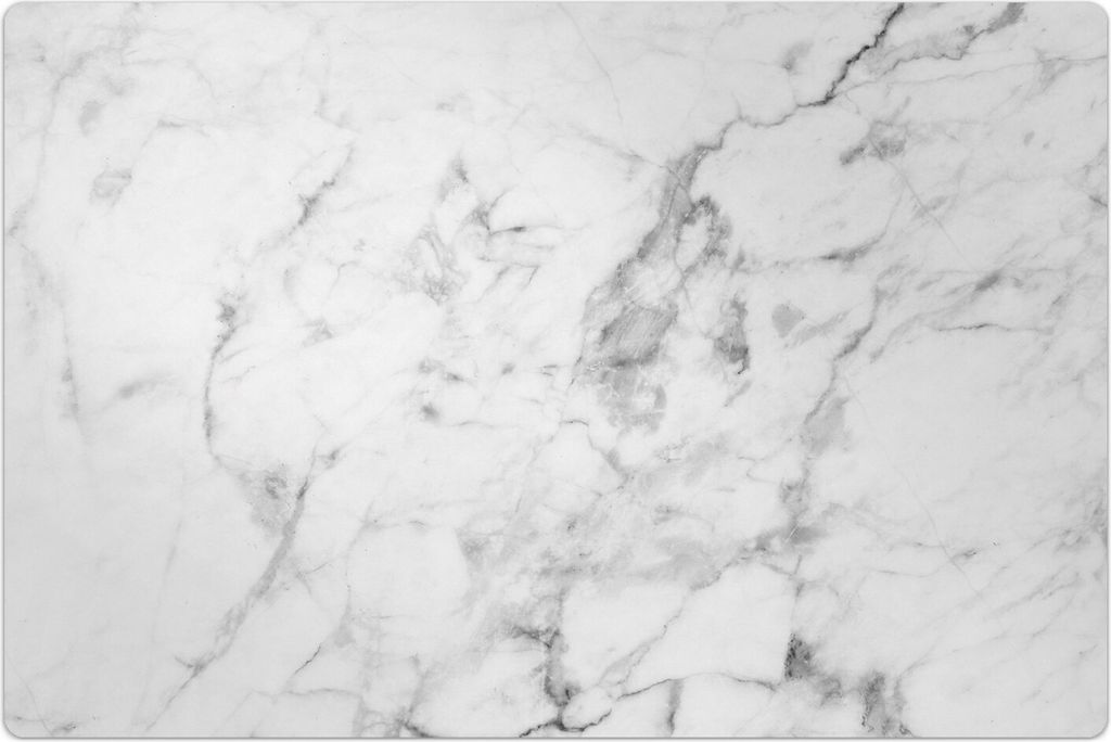 Küchenmatte 60x90 cm Vinylmatte Bodenmatte Dekoration - weiss Marmor
