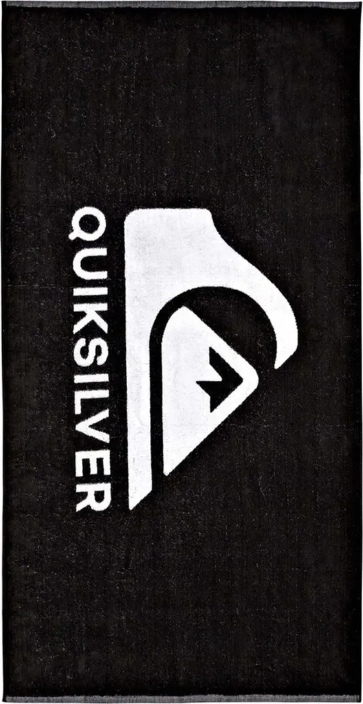 Drap de Plage Quiksilver Noir AQYAA03187 en Éponge Grand Format