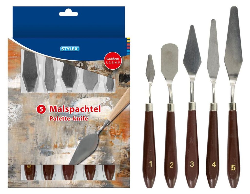 Stylex 28571 Malířské špachtle, 5 ks, č. 1–5, dřevěné Obrázek produktu 
