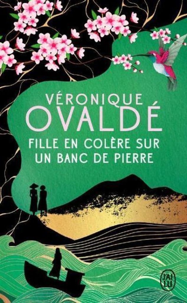 Fille en colère sur un banc de pierre
