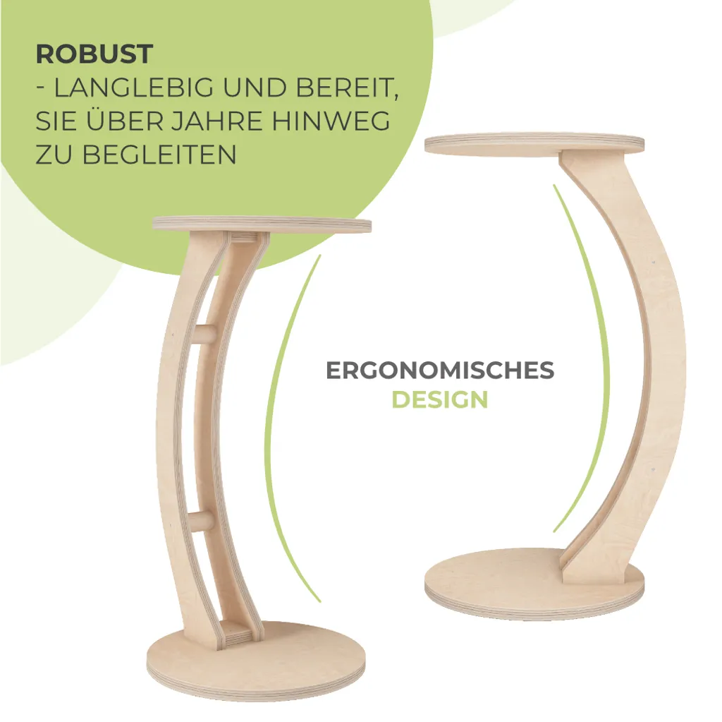 Table d'Appoint Polyvalente en Bois - Table Haute Pliante Gain de Place - 3