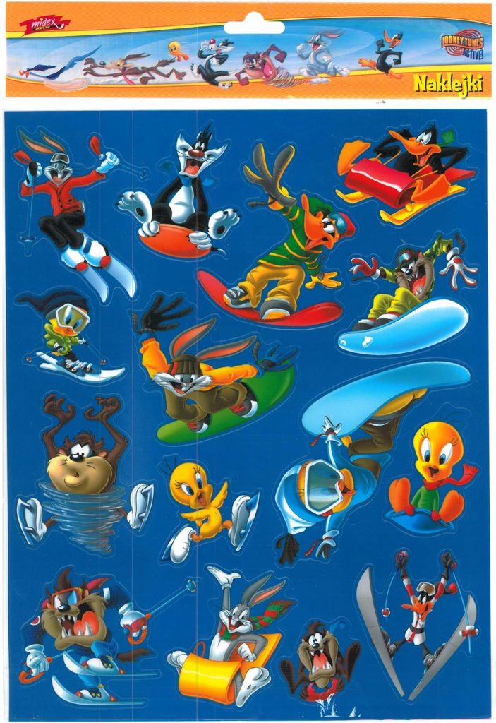 Looney Tunes Aufkleber Bugs Bunny - Sticker Set für Kinder - Bastelspaß 20x30cm