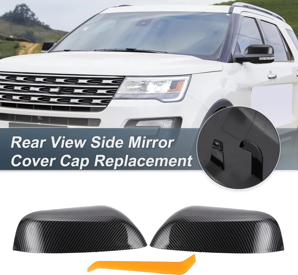 Décoration Extérieure Rétroviseur Ford Explorer 2016-2019 Noir Carbone Kit