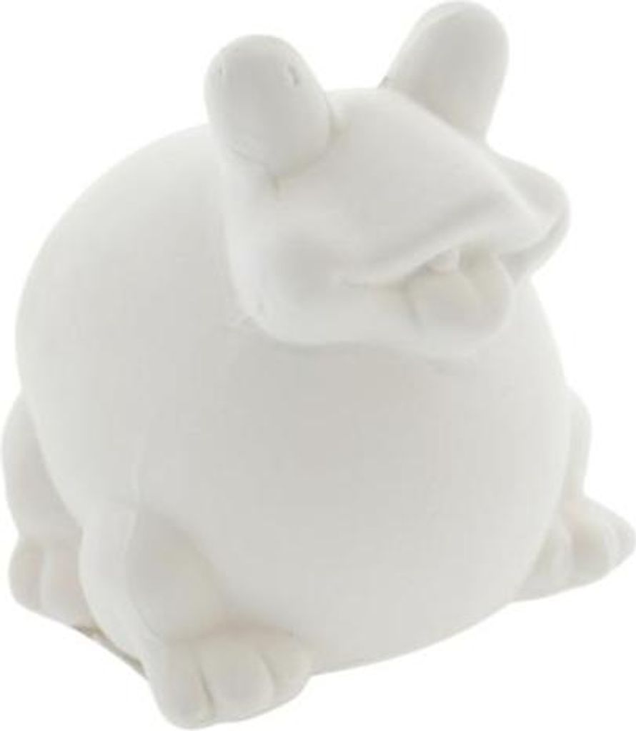 Creativ Company terracotta Spardose Frosch weiß Bastelset 4-teilig