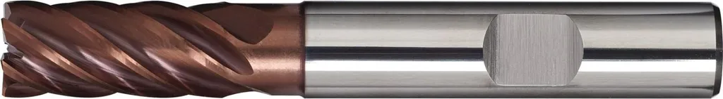 Fresa DIN 6527 L 16mm Metallo Duro TiAlN - 6 Taglienti per Acciaio