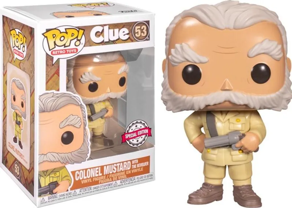 Complétez votre Collection Clue Funko POP Colonel Mustard 53 SE Rare 9cm