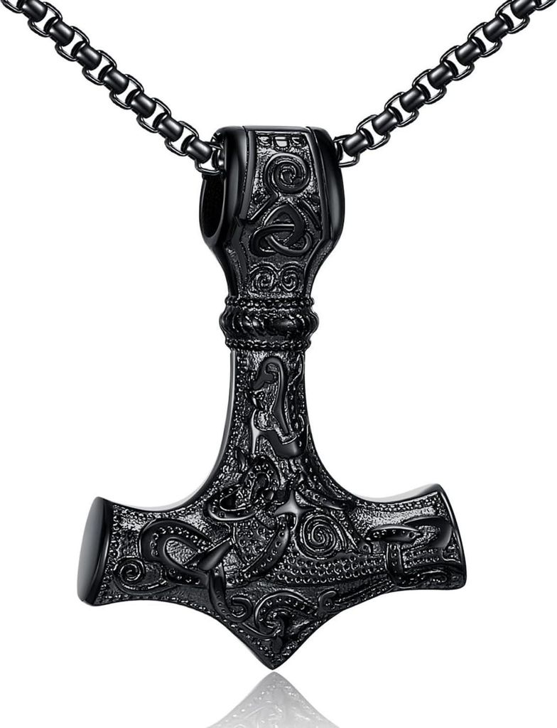 Wikinger Thors Hammer Halskette - Nordische Mythologie Produktbild 