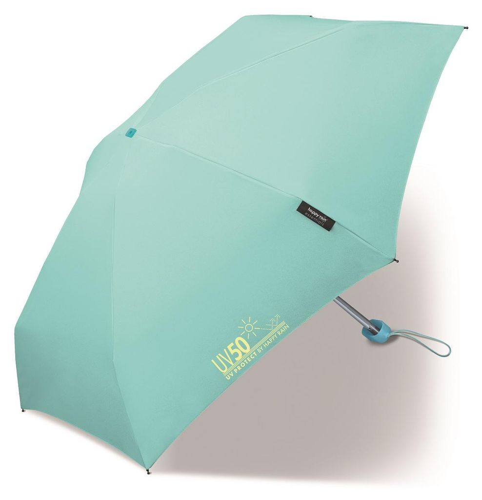 Happy Rain Ultra Mini Flat UV50 Protect Taschenschirm Aqua Produktbild 