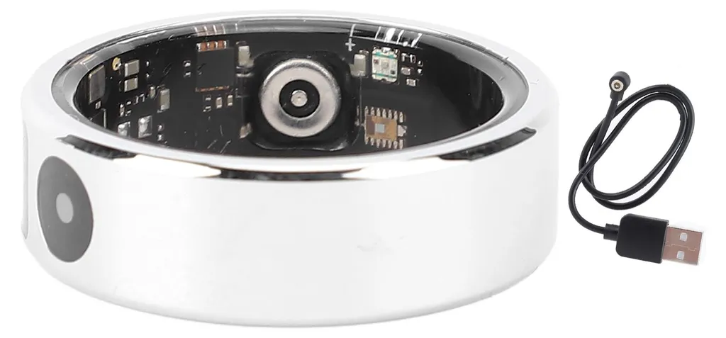 Bague intelligente suivi santé écran couleur acier inoxydable taille 12
