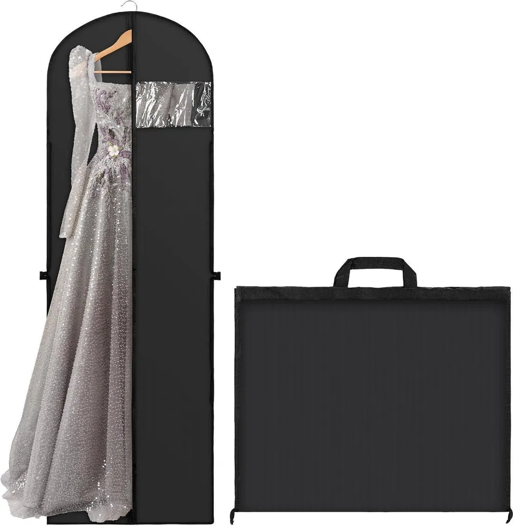 Protection vêtements longue Hejo 180x60, anti-poussière, respirante noire