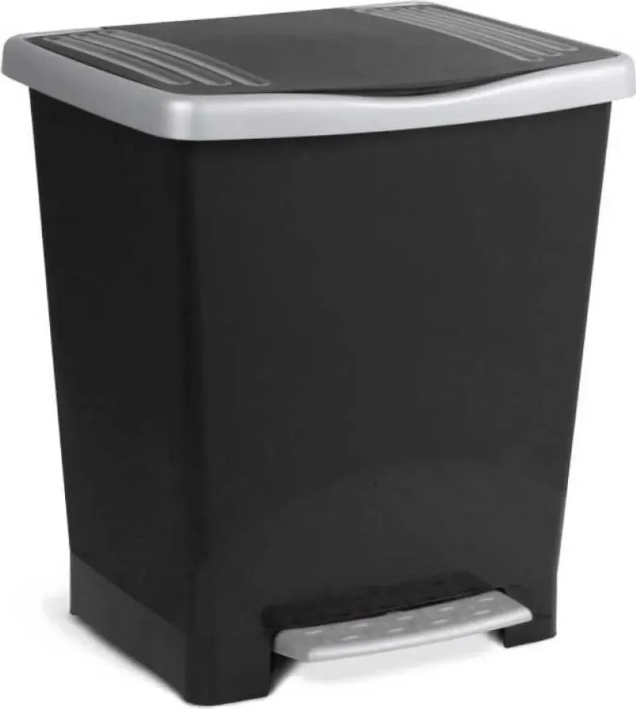 Poubelle à pédale Tatay Millenium 1101427 grise de 23L pour la cuisine