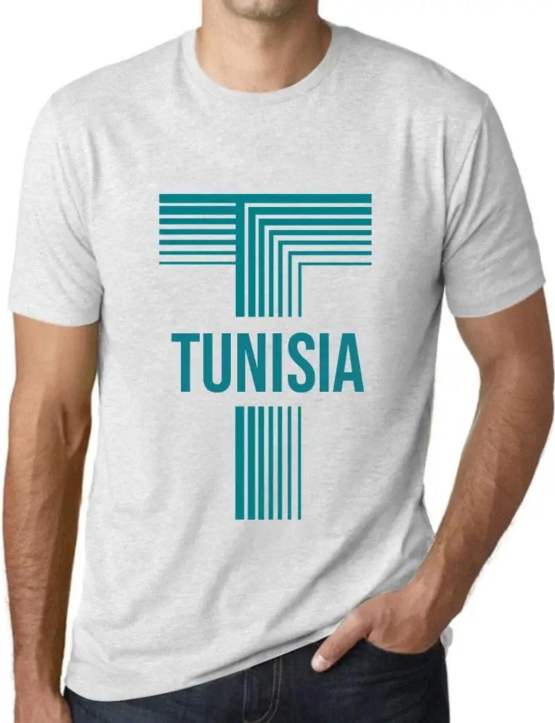 Herren Grafik T-Shirt Tunesien – Tunisia – Öko-Verantwortlich Vintage Jahrgang Kurzarm Lustige Druck Geburtstag Geschenk Mann