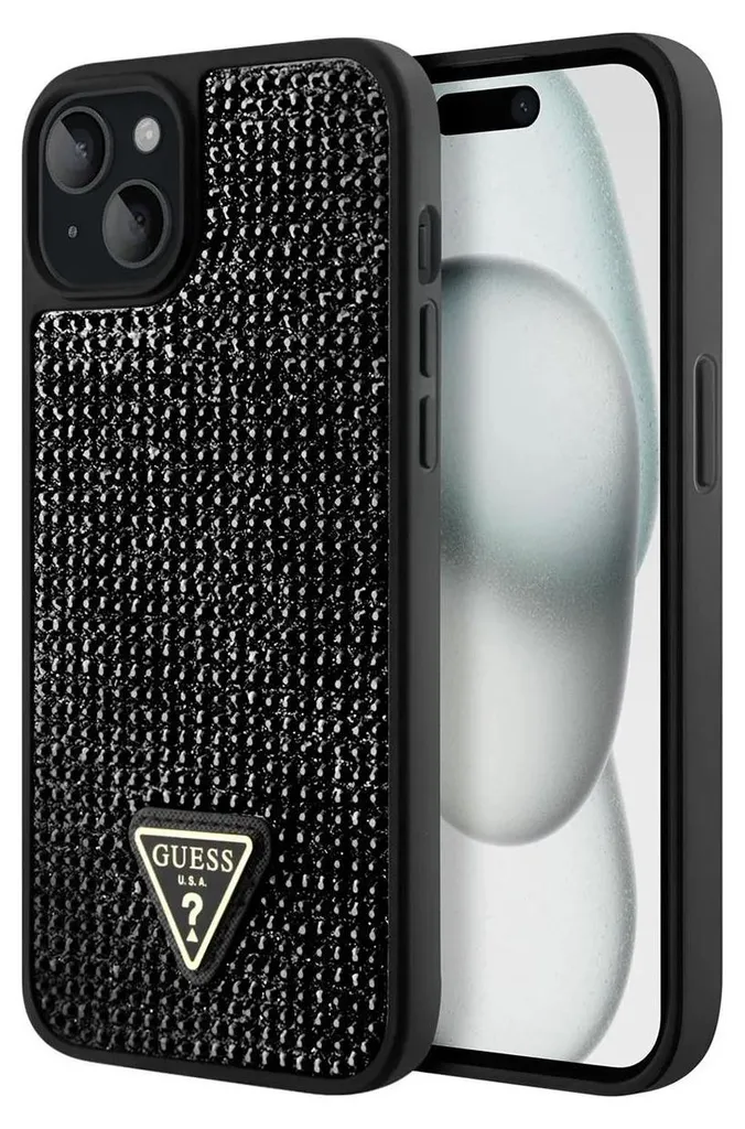 Custodia iPhone 15 Guess Triangle Diamond Black - Urban Fashion Look