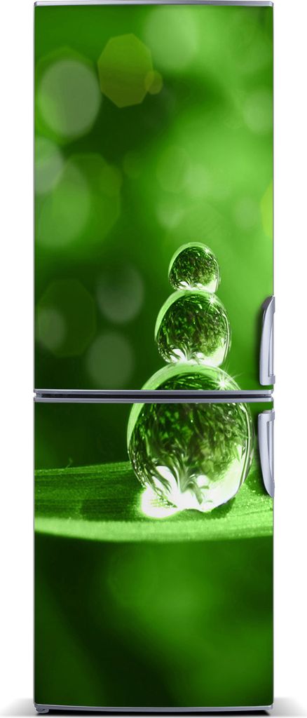 Tulup Kühlschrankdekoration - Magnetmatte - 70 cm x 190 cm - Magnet auf dem Kühlschrank - Tropfen Auf Gras