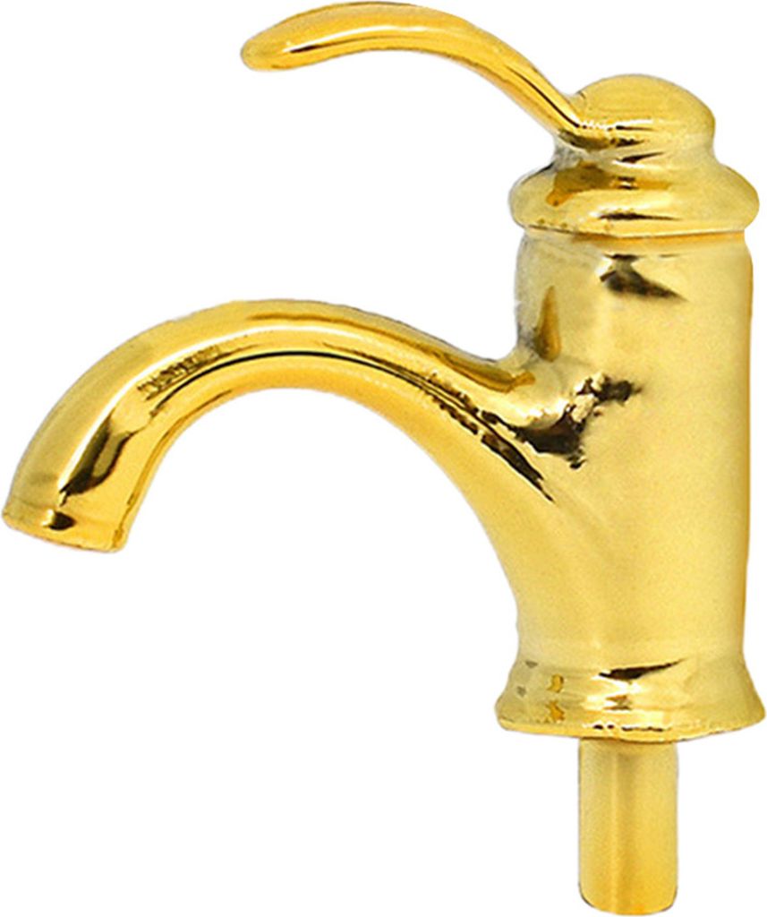 Dollhouse Wasser-Tap Good Handwerkskunst akribische Verarbeitung Plastik Dollhouse Mini Küche Badezimmer Einseiter Wasserhahn Waschbecken DIY Acce...